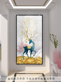 麋鹿玄关装饰画