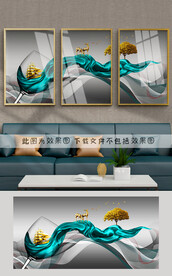 酒杯轻奢装饰画