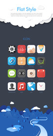 扁平化风格手机主题icon设计