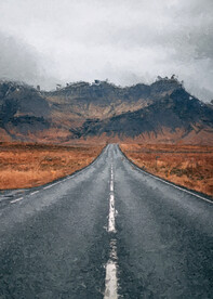 数字油画装饰画素材远方的道路