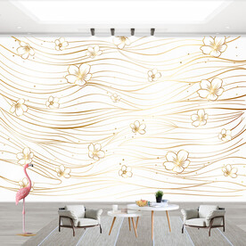 简约时尚收银台背景墙纸