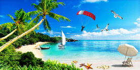 蓝天白云阳光沙滩