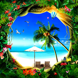 蓝天白云 天顶画