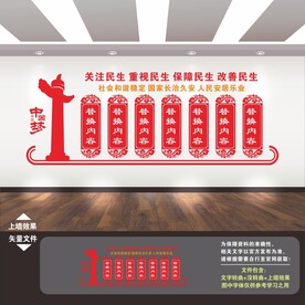 关注民生建设文化墙