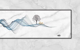 意境石纹背景墙