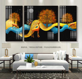 现代简约客厅装饰画沙发背景画
