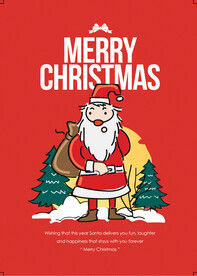 扁平风简约圣诞插画图片