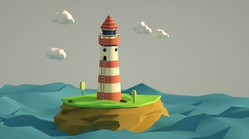卡通 灯塔