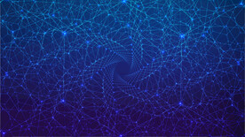 无限扭曲六边形空间背景