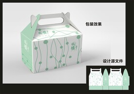 蛋糕西点包装效果图+平面图 