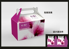 蛋糕西点包装效果图+平面图