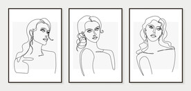 线条人物抽象装饰画