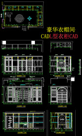 豪华衣帽间CADL型衣柜 