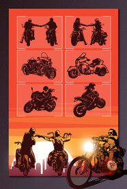 矢量摩托骑行文化