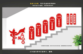 楼道民族团结文化墙