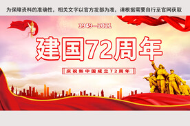 建国72周年国庆展板 