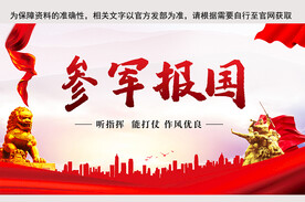 征兵参军展板