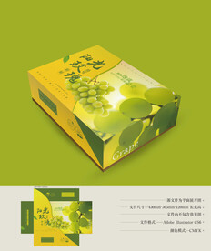 阳光玫瑰葡萄包装 平面图
