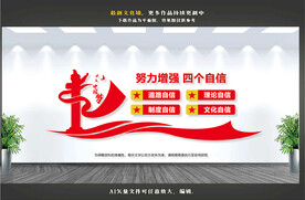 增强四个自信文化墙