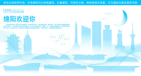 绵阳地标建筑剪影