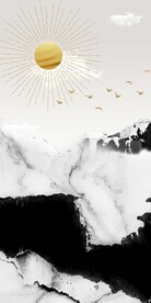 新中式背景墙轻奢装饰画