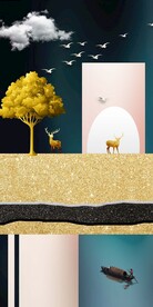 轻奢现代抽象装饰画