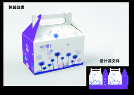 蛋糕西点包装效果图+平面图 