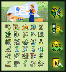 矢量现代农业基因科学系列