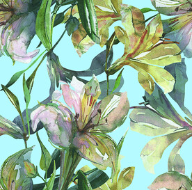 手绘花  数码 印花  设计 