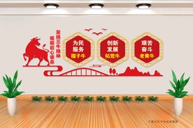 三牛精神文化墙