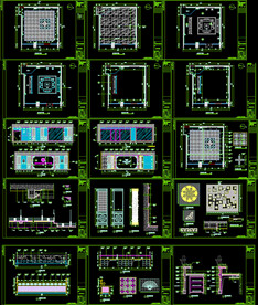 龙柱CAD中式立面图