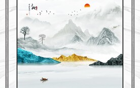 新中式背景墙图片