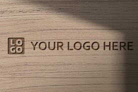木纹logo样机