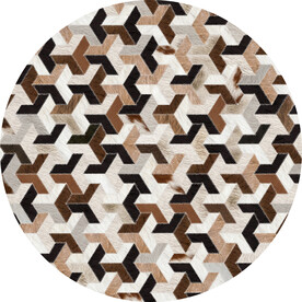 毛皮纹理圆形地毯