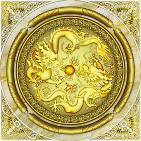 新中式浮雕吊顶