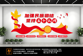 五个认同文化墙