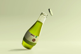 矮装圆肚玻璃饮料瓶样机PSD