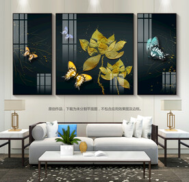 简约现代客厅装饰画家和万事兴