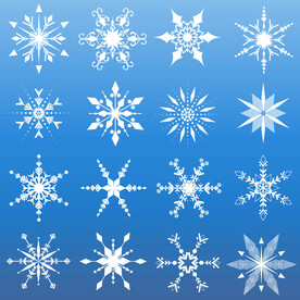 不同的雪花图案