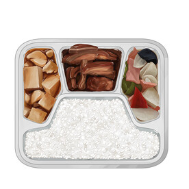 分层菜品手绘豆腐 山药