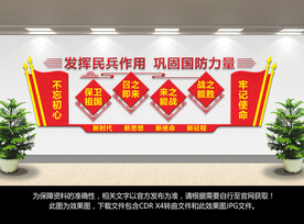 民兵之家形象背景墙