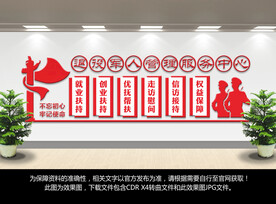 退役军人活动中心文化墙