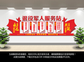 退役军人服务中心文化墙