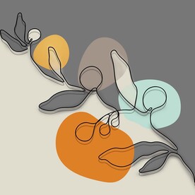 现代树叶装饰画 客厅装饰画