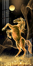 马到成功金色玄关