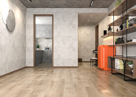 餐厅背景墙3D场景空景效果图