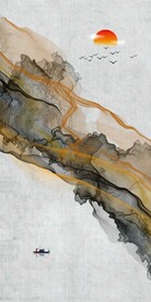 高端抽象意境山水