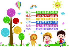 卡通幼儿园标语