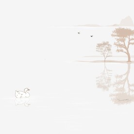 意境水墨山水画