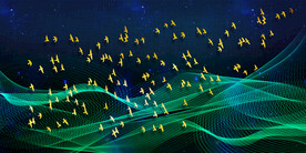 晶瓷画 抽象画 蓝色星空